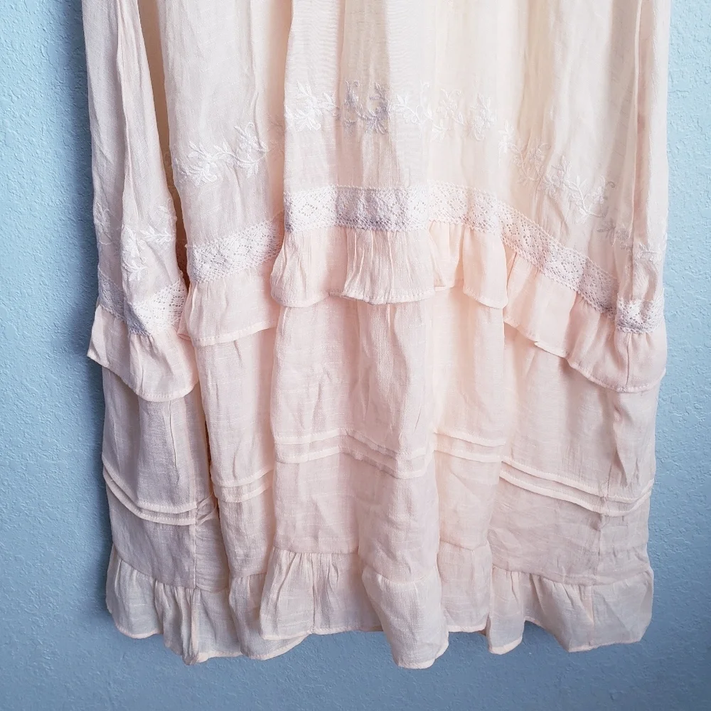 Baltic Born Amberlee Bohemian Neutral Embroidered Midi Dress - Picture 5 of 7